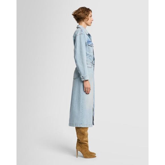 7 For All Mankind Relaxed Denim Dress - Picture 4 of 12